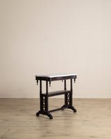 19th Century Gothic Rosewood & Marble Side Tables, France (2 Available) - Lone Fox