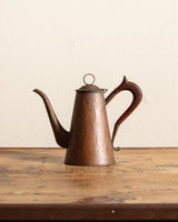 19th Century Hammered Copper & Wood Teapot - Lone Fox