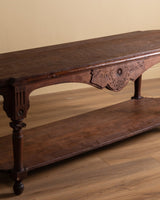 19th Century Hand Carved French Drapers Table w/ Drawer - Lone Fox