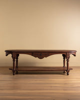 19th Century Hand Carved French Drapers Table w/ Drawer - Lone Fox
