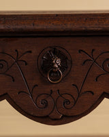 19th Century Hand Carved French Drapers Table w/ Drawer - Lone Fox