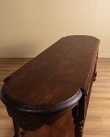 19th Century Hand Carved French Drapers Table w/ Drawer - Lone Fox