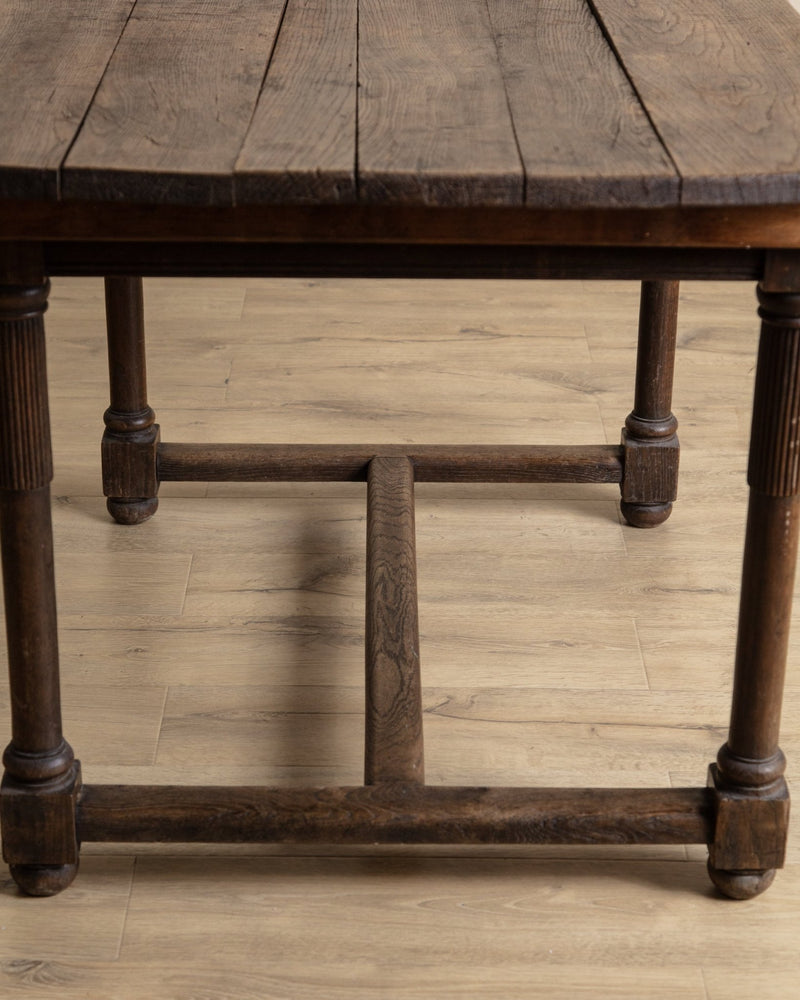 19th Century Italian Farmhouse Plank Top Dining Table - Lone Fox