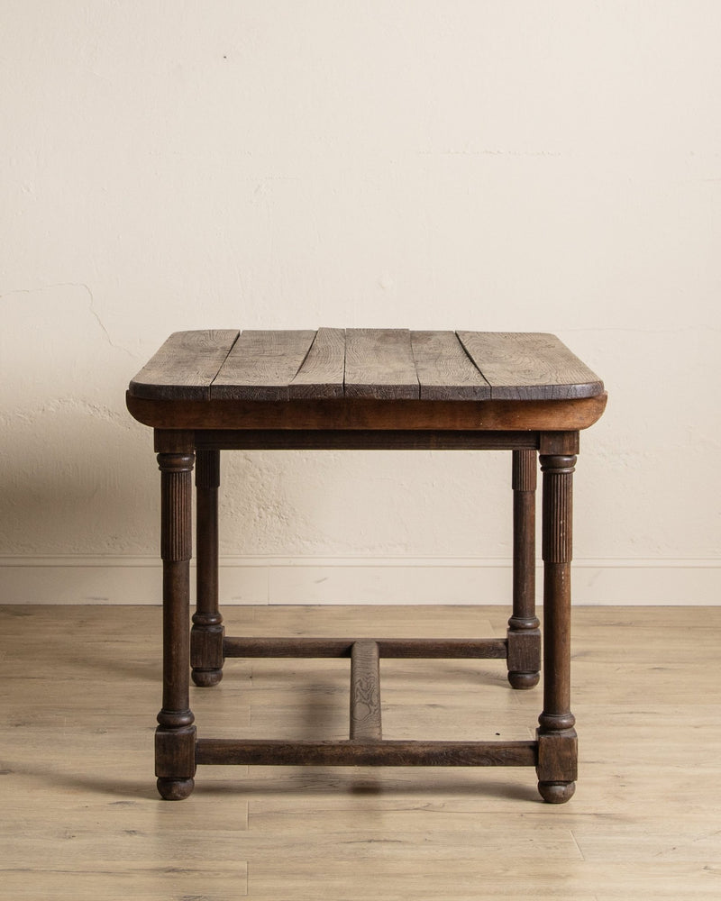 19th Century Italian Farmhouse Plank Top Dining Table - Lone Fox
