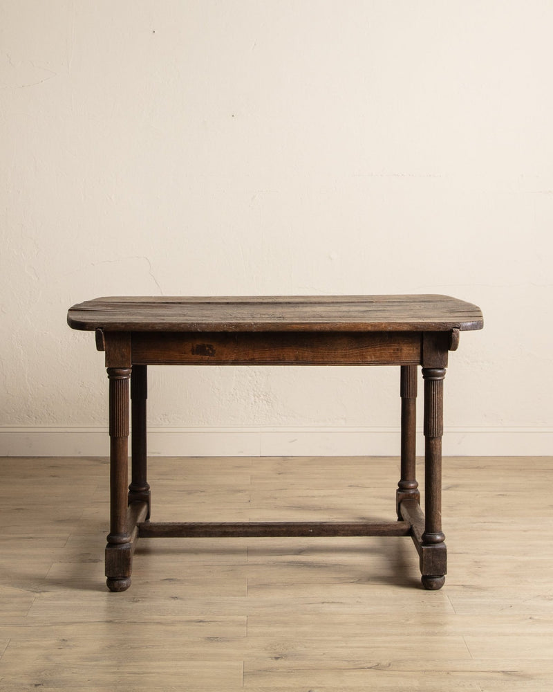 19th Century Italian Farmhouse Plank Top Dining Table - Lone Fox
