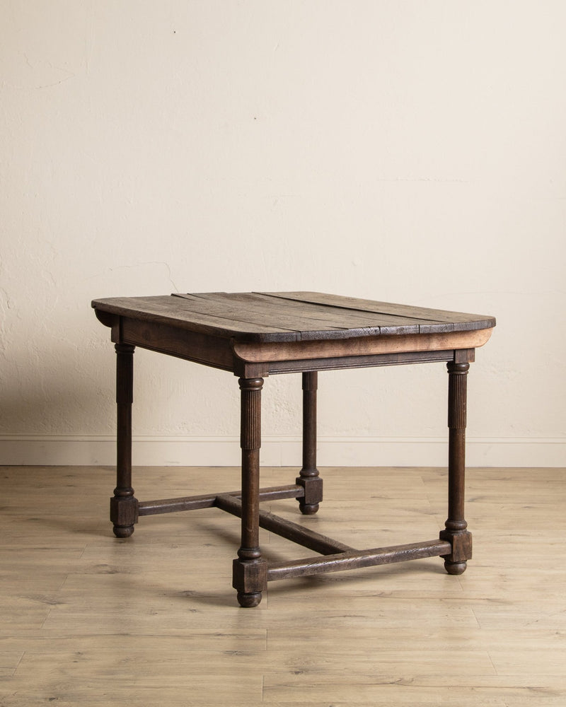19th Century Italian Farmhouse Plank Top Dining Table - Lone Fox
