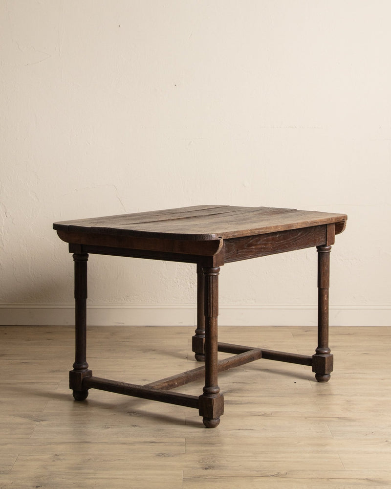 19th Century Italian Farmhouse Plank Top Dining Table - Lone Fox