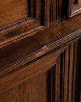 19th Century Large French Oak Two Piece Blind Door Cabinet, France, 1860's - Lone Fox