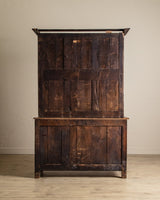 19th Century Large French Oak Two Piece Blind Door Cabinet, France, 1860's - Lone Fox