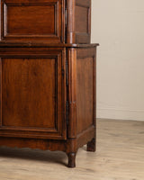 19th Century Large French Oak Two Piece Blind Door Cabinet, France, 1860's - Lone Fox