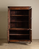 19th Century Large French Oak Two Piece Blind Door Cabinet, France, 1860's - Lone Fox