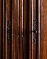 19th Century Large French Oak Two Piece Blind Door Cabinet, France, 1860's - Lone Fox