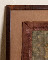 19th Century Needlework Sampler in Carved Wood Frame, 1887 - Lone Fox