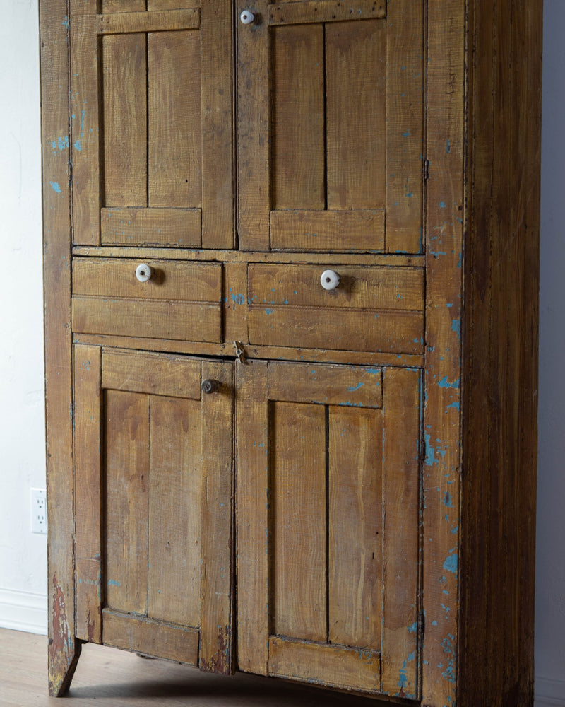 19th Century Painted Housekeepers Cabinet - Lone Fox