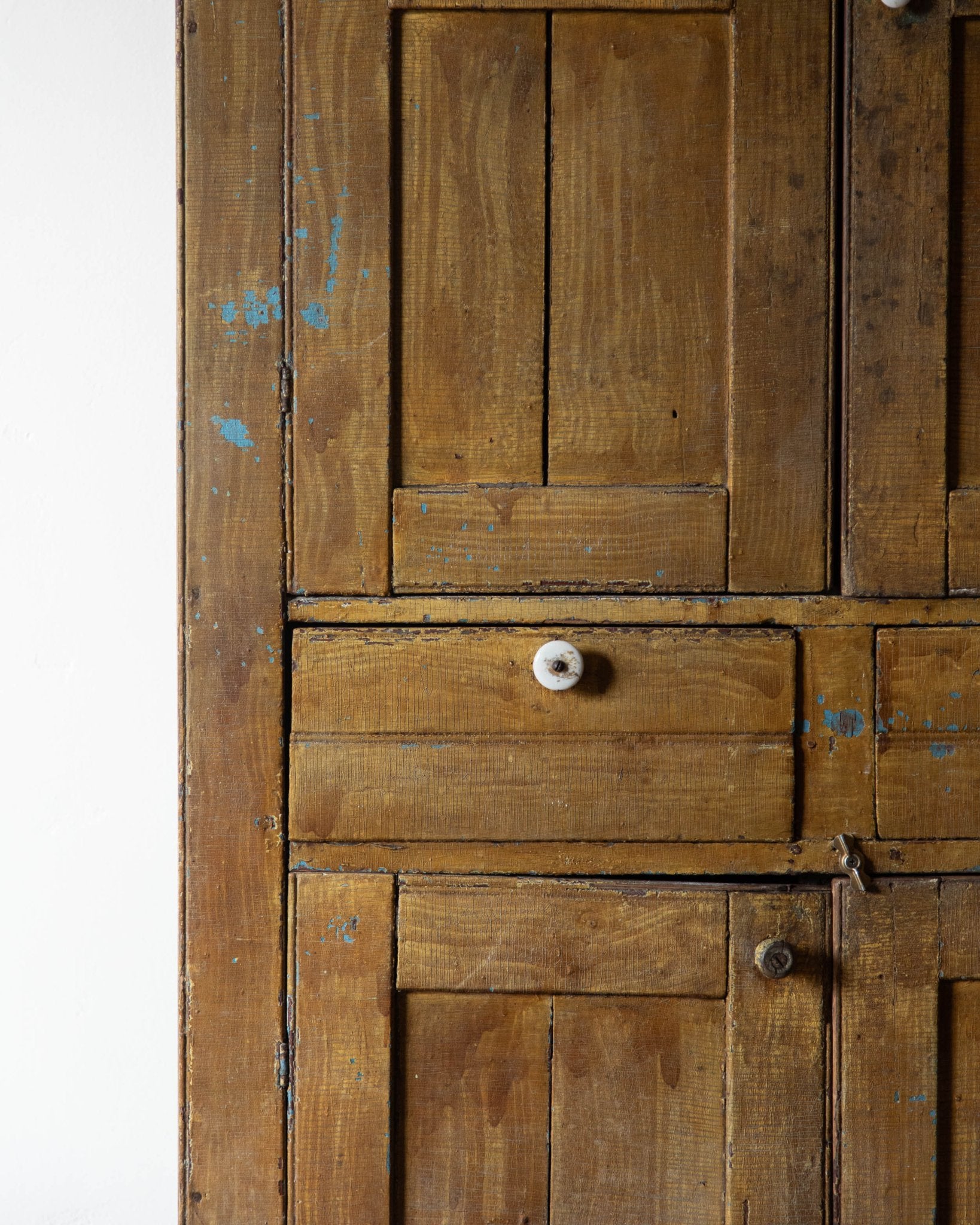 19th Century Painted Housekeepers Cabinet - Lone Fox