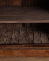 19th Century Pine & Marble Top Bar w/ Bobbin Columns, France - Lone Fox