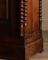 19th Century Pine & Marble Top Bar w/ Bobbin Columns, France - Lone Fox