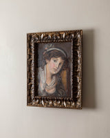 19th Century Portrait of Young Girl in Original Frame - Lone Fox