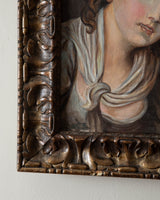 19th Century Portrait of Young Girl in Original Frame - Lone Fox