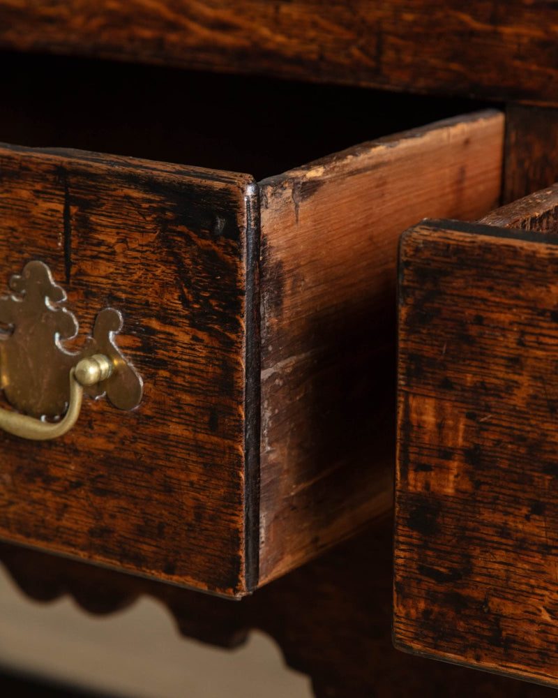 19th Century Welsh Oak Dresser w/ Plate Rack - Lone Fox