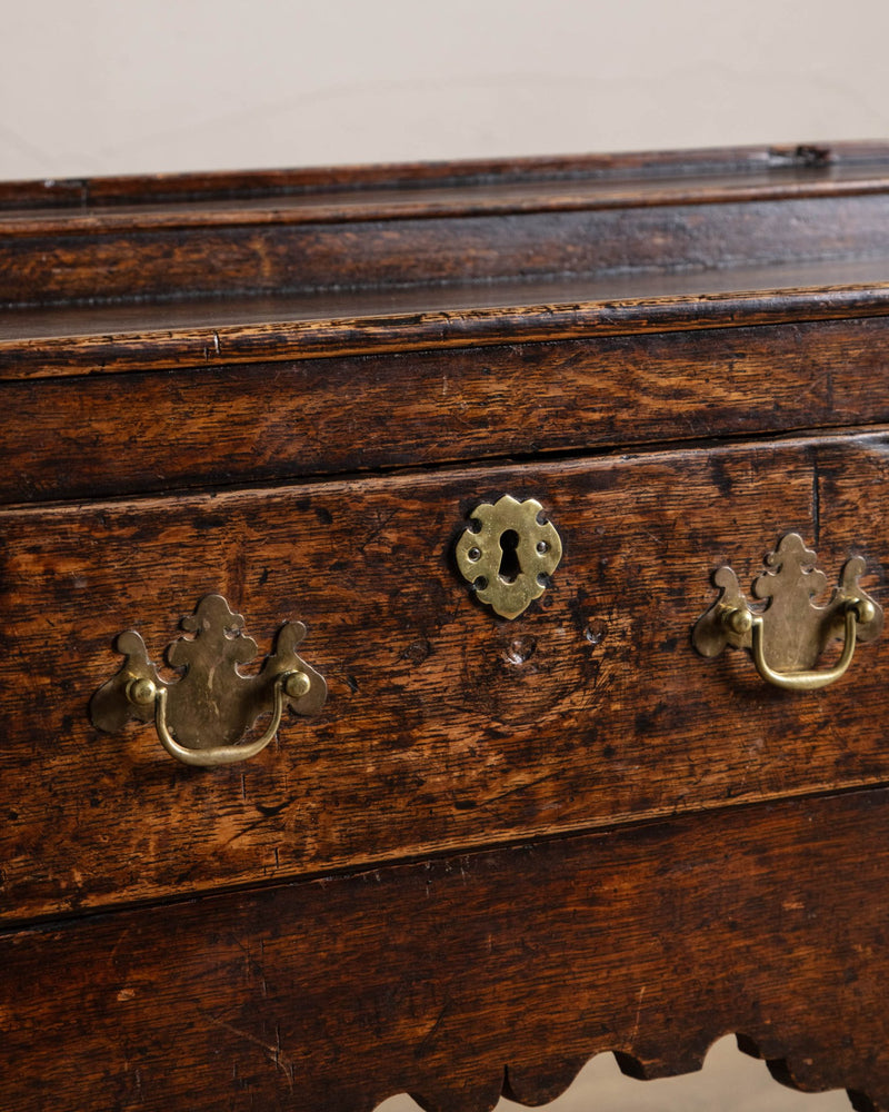 19th Century Welsh Oak Dresser w/ Plate Rack - Lone Fox