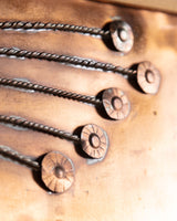 Copper Tole Peacock in Oak Frame, 1970's