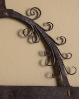 Swirly Iron Wall Rack w/ Hooks, France, 1960's