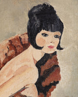 Art Deco Seated Woman Portrait, Italy, 1930s