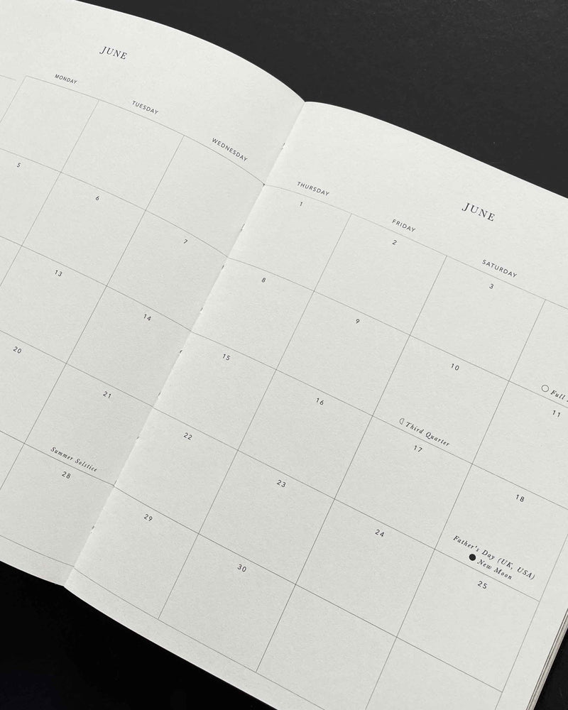 2023 Weekly Planner - Black Cloth - Lone Fox