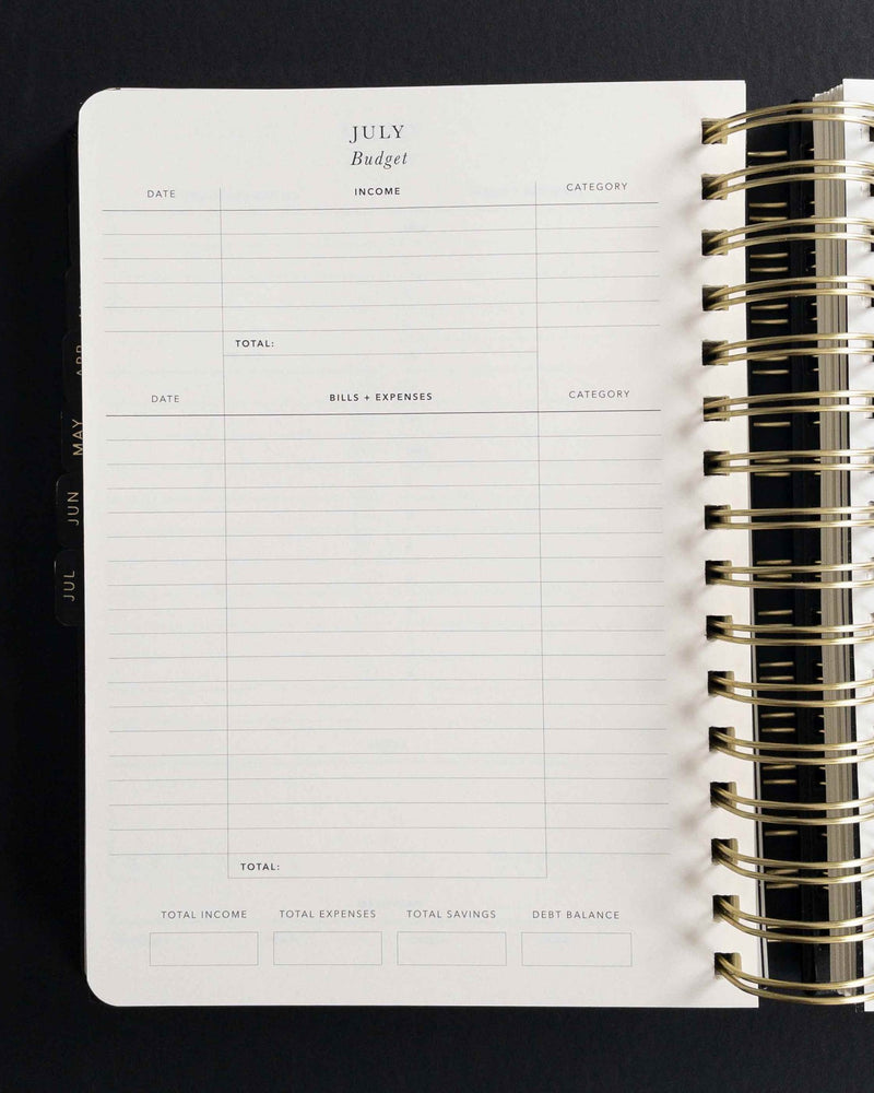 2023 Weekly Planner - Black Cloth - Lone Fox