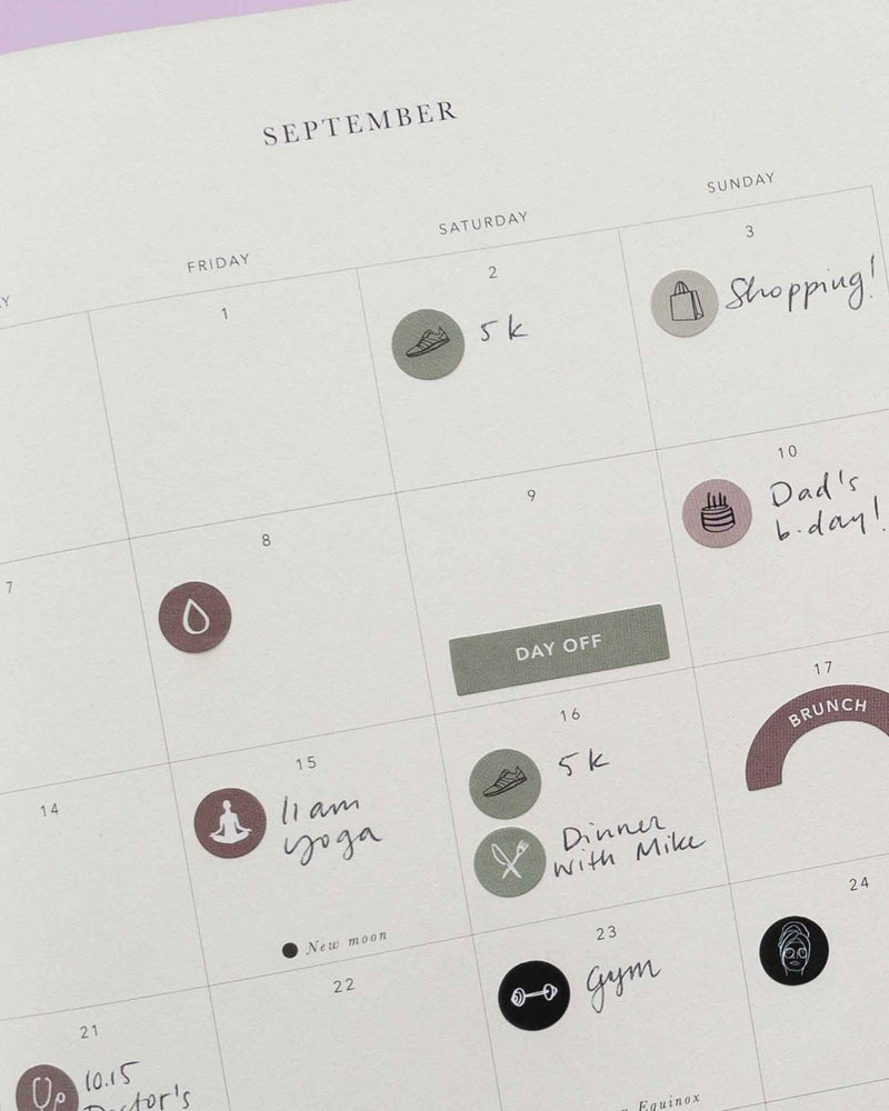 2023 Weekly Planner - Black Cloth - Lone Fox