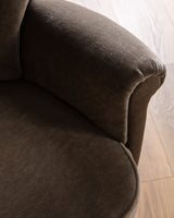 Scandinavian Sculpted Wingback Sofa in Otter Mohair, 1950s (2 available)