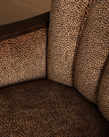 Sculptural Danish Fluted Lounge Chairs in Warm Dotted Chenille, 1950s (2 Available)