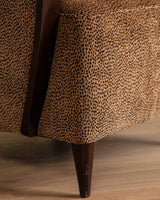 Sculptural Danish Fluted Lounge Chairs in Warm Dotted Chenille, 1950s (2 Available)