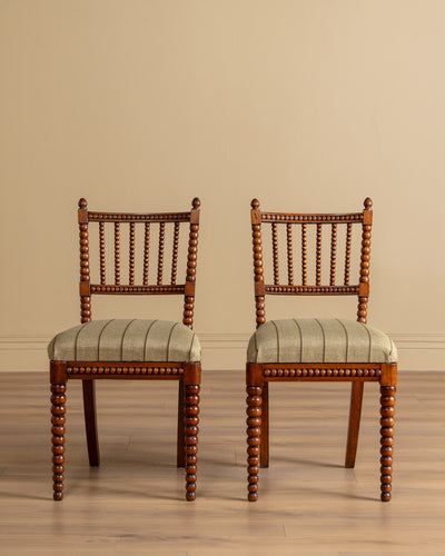 Pair of Edwardian Bobbin Spindle Back Chairs, 1920’s