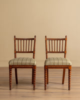 Pair of Edwardian Bobbin Spindle Back Chairs, 1920’s
