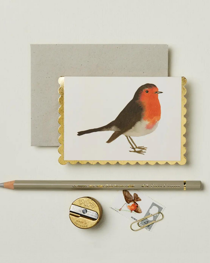 Robin Mini Scalloped Card