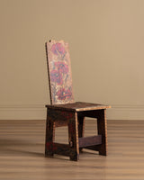 Arts & Crafts Pyrography Painted Poppies Chair, Early 20th Century