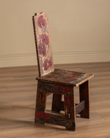 Arts & Crafts Pyrography Painted Poppies Chair, Early 20th Century