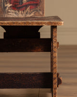 Arts & Crafts Pyrography Painted Poppies Chair, Early 20th Century