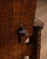Arts & Crafts Pyrography Painted Poppies Chair, Early 20th Century
