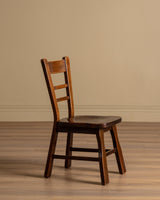 Set of 6 Belgian Brutalist Oak Dining Chairs, 1970's