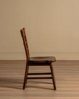 Set of 6 Belgian Brutalist Oak Dining Chairs, 1970's