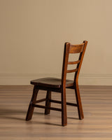Set of 6 Belgian Brutalist Oak Dining Chairs, 1970's