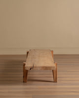 Architectural Low Brutalist Plank Coffee Table, 1950's