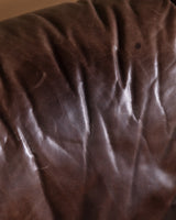 Ruched Leather Sofa, Manner of Ligne Roset, 1970's (2 Available)