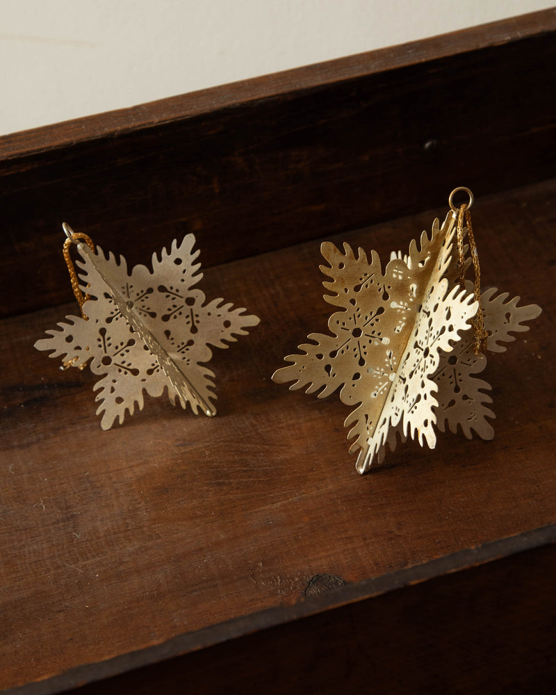 Gold 3D Snowflake Ornaments