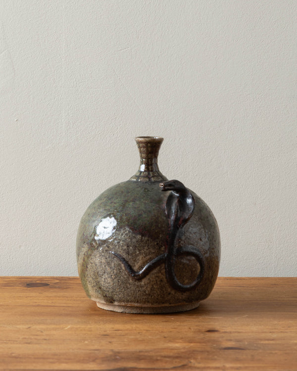 Handmade Studio Vase w/ Snake, 1993