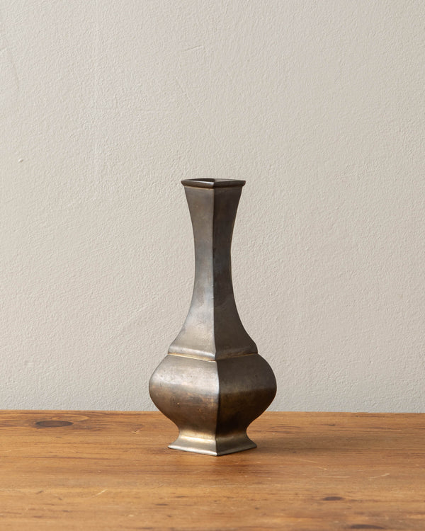 Squared Brass Vase