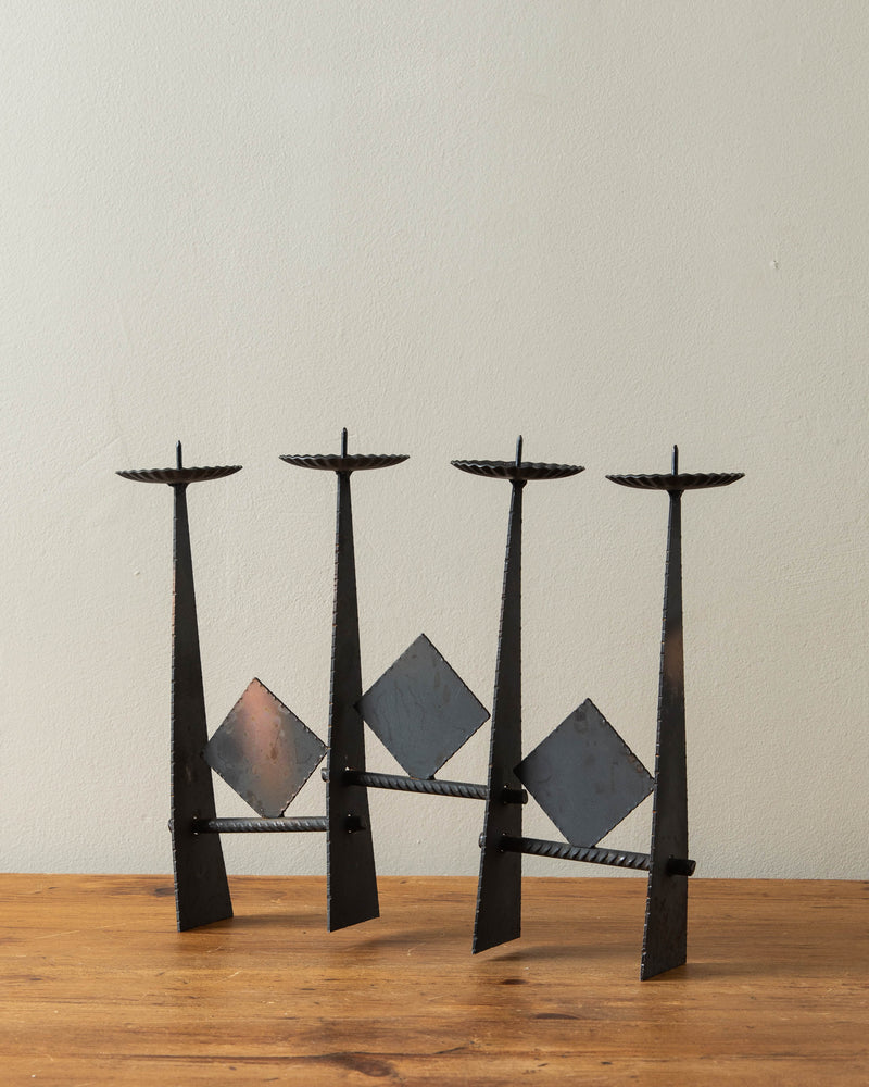 Brutalist Rebar Candlestick Holder